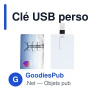 Clé USB personnalisable CredCard 4 Go avec logo - Miniature 1