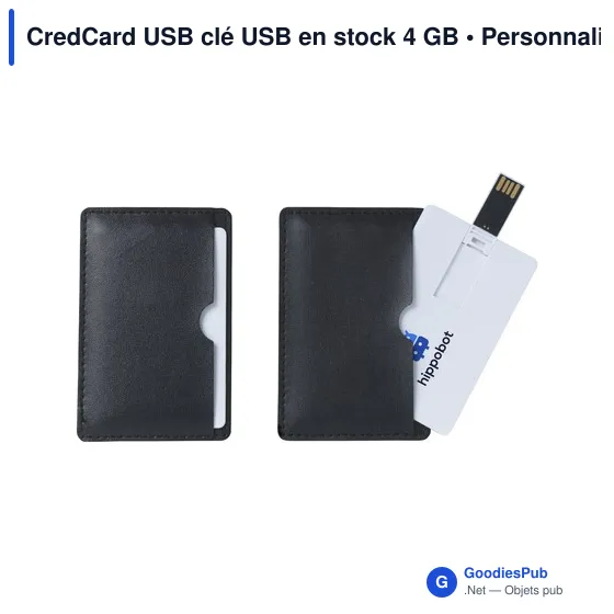 Clé USB personnalisable CredCard 4 Go avec logo - Image 2