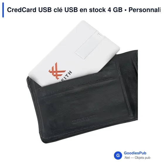 Clé USB personnalisable CredCard 4 Go avec logo - Image 4