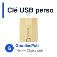 Clé USB personnalisable en bambou 16 Go avec logo - CreditCard Bamboo - Miniature 4