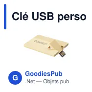 Clé USB personnalisable en bambou 64 Go avec logo - Miniature 6
