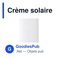 Crème solaire indice SPF 30. - Miniature 1