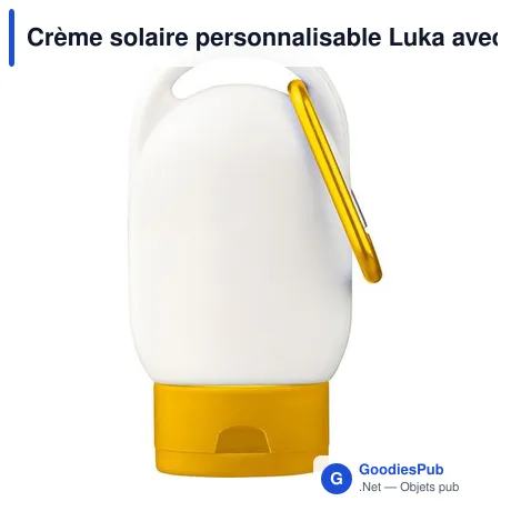 Crème solaire personnalisable Luka avec logo - SPF 30