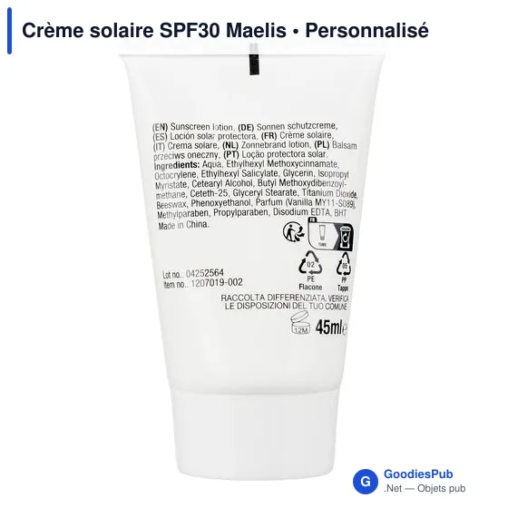 Crème solaire SPF30 Maelis - Image 3