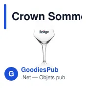 Verre à bière personnalisable Crown Sommelier avec logo - Miniature 1
