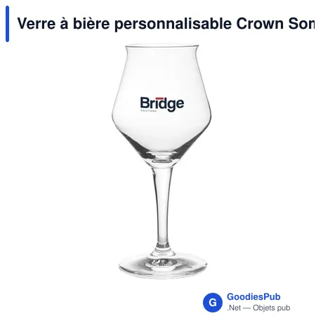 Verre à bière personnalisable Crown Sommelier avec logo