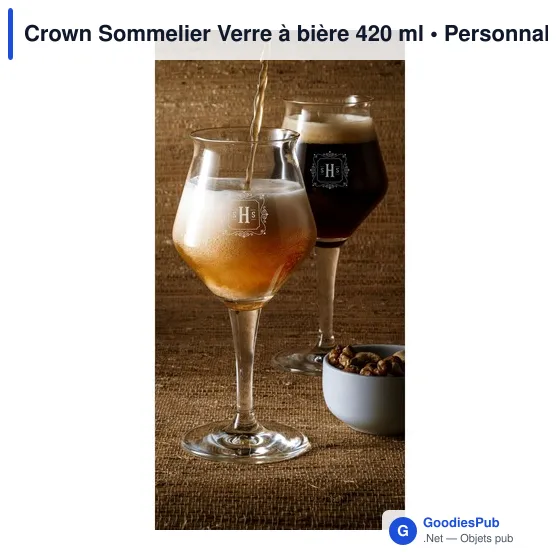 Verre à bière personnalisable Crown Sommelier avec logo - Image 2