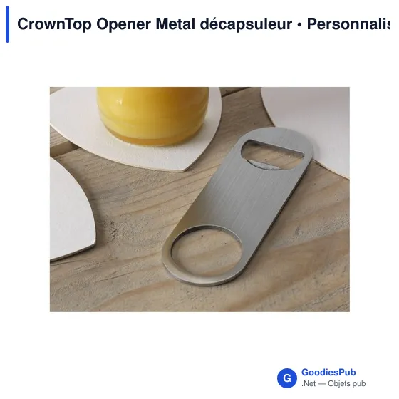 Décapsuleur en métal personnalisable avec logo - CrownTop Opener - Image 2