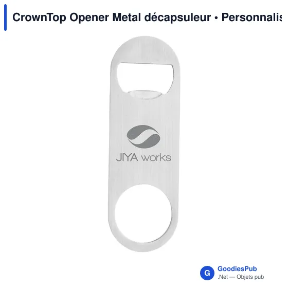 Décapsuleur en métal personnalisable avec logo - CrownTop Opener - Image 3
