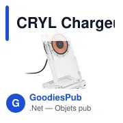 Chargeur sans fil personnalisable CRYL avec logo - 15W - Miniature 1