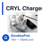 Chargeur sans fil personnalisable CRYL avec logo - 15W - Miniature 2