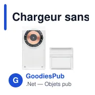 Chargeur sans fil personnalisable CRYL avec logo - 15W - Miniature 11
