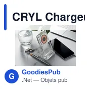 Chargeur sans fil personnalisable CRYL avec logo - 15W - Miniature 3