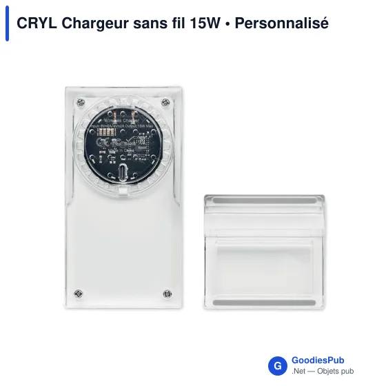 Chargeur sans fil personnalisable CRYL avec logo - 15W - Image 8