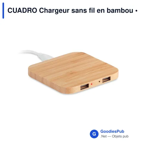 CUADRO Chargeur sans fil en bambou