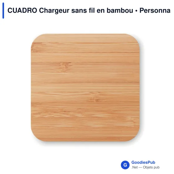 CUADRO Chargeur sans fil en bambou - Image 2