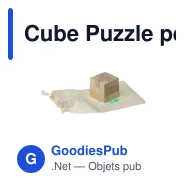 Cube Puzzle personnalisable en bois avec logo - Jeu de patience - Miniature 1