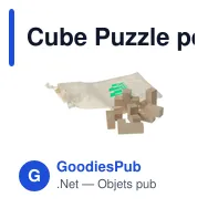 Cube Puzzle personnalisable en bois avec logo - Jeu de patience - Miniature 2