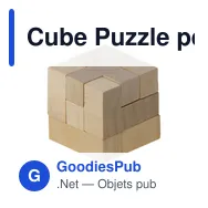 Cube Puzzle personnalisable en bois avec logo - Jeu de patience - Miniature 3
