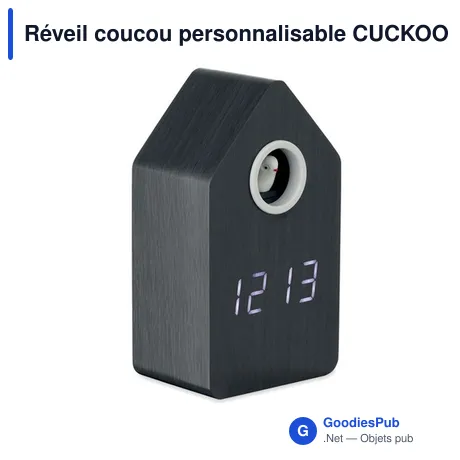 Réveil coucou personnalisable CUCKOO BIRD avec logo