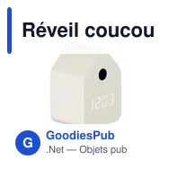 Réveil coucou personnalisable en MDF avec logo - CUCKOO - Miniature 1