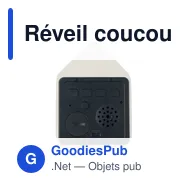 Réveil coucou personnalisable en MDF avec logo - CUCKOO - Miniature 2