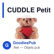 Peluche personnalisable CUDDLE avec cœur pour logo - Miniature 1