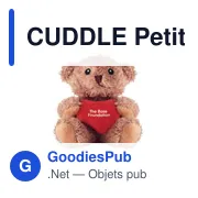 Peluche personnalisable CUDDLE avec cœur pour logo - Miniature 3