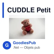 Peluche personnalisable CUDDLE avec cœur pour logo - Miniature 4