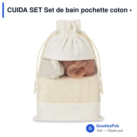CUIDA SET Set de bain pochette coton