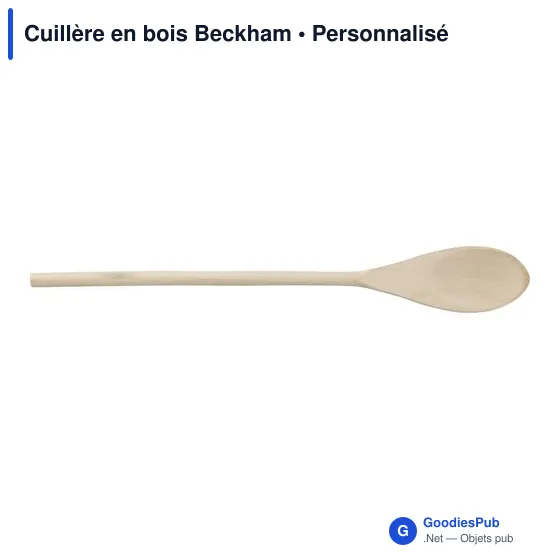 Cuillère en bois personnalisable avec logo - Beckham - Image 1