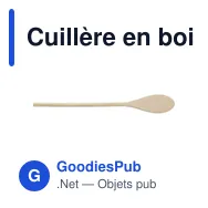 Cuillère en bois personnalisable avec logo - Beckham - Miniature 3