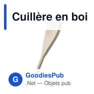 Cuillère en bois personnalisable avec logo - Beckham - Miniature 4