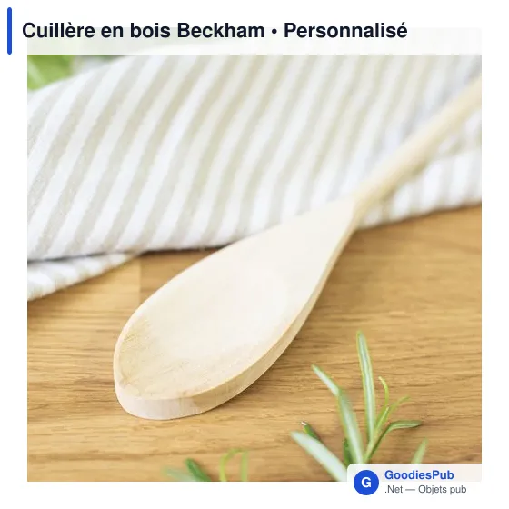 Cuillère en bois personnalisable avec logo - Beckham - Image 5