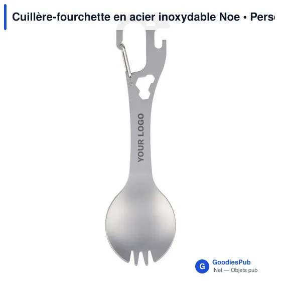 Cuillère-fourchette en acier inoxydable Noe - Image 2