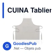 CUINA Tablier en coton recyclé - Miniature 1
