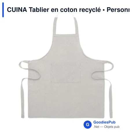 CUINA Tablier en coton recyclé