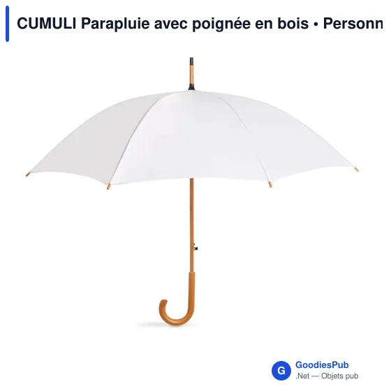 CUMULI Parapluie avec poignée en bois - Image 11
