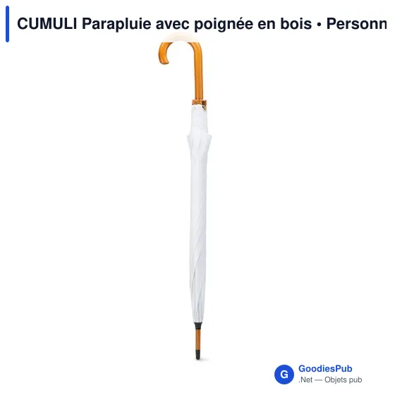 CUMULI Parapluie avec poignée en bois - Image 12
