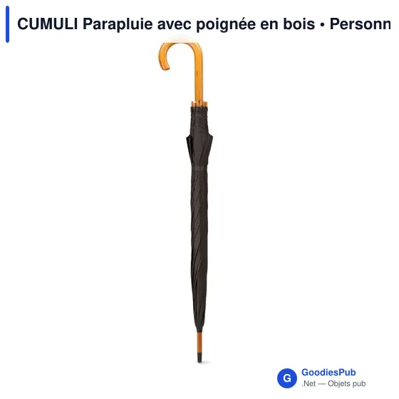 CUMULI Parapluie avec poignée en bois - Image 5