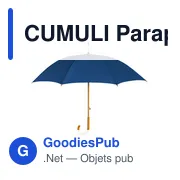 CUMULI Parapluie avec poignée en bois - Miniature 6