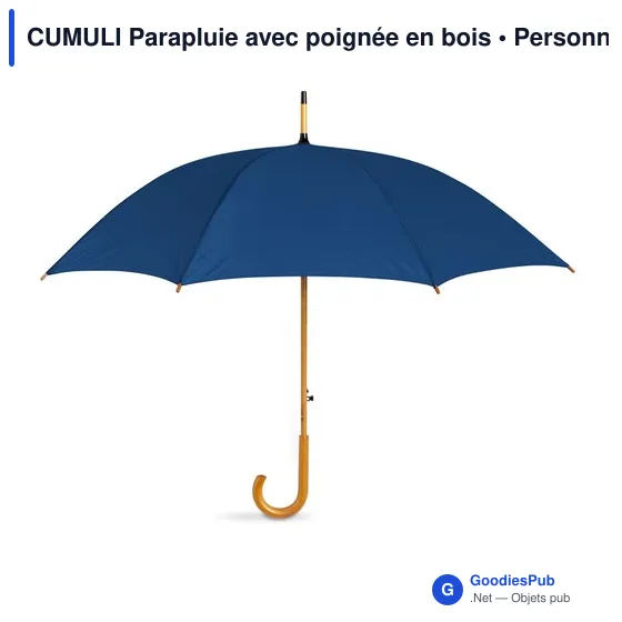 CUMULI Parapluie avec poignée en bois - Image 6