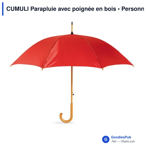 CUMULI Parapluie avec poignée en bois - Image 9