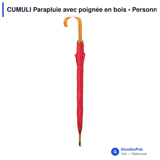 CUMULI Parapluie avec poignée en bois - Image 10