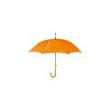 Variante orange - CUMULI Parapluie avec poignée en bois