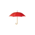 Variante rouge - CUMULI Parapluie avec poignée en bois