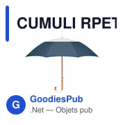 CUMULI RPET Parapluie 23,5'' pongé - Miniature 1