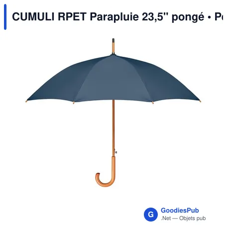 CUMULI RPET Parapluie 23,5'' pongé