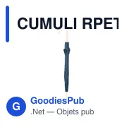 CUMULI RPET Parapluie 23,5'' pongé - Miniature 2