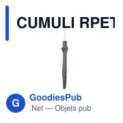 CUMULI RPET Parapluie 23,5'' pongé - Miniature 4